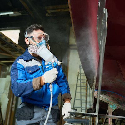 Pintamos en el taller y en el puerto - probarcos